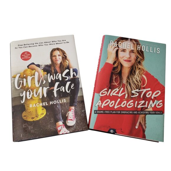 Set of 2 Books by Rachel Hollis: Girl Wash your Face and Girl Stop Apologizing - Picture 1 of 3